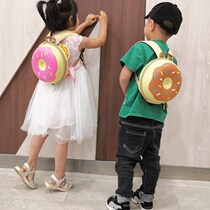 Kindergarten Kid Bag Donuts Doughnut children Mens and womens waterproof double shoulder bag anti-loss light bag in small class and cute