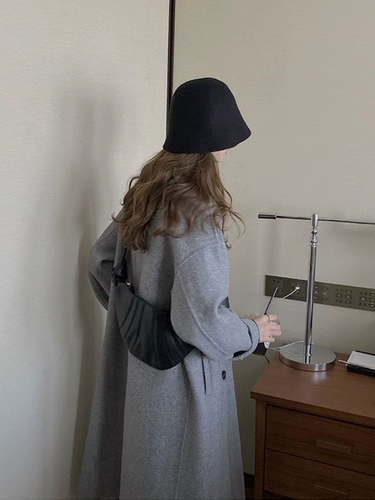 Двусторонное кашемировое длинное зимнее шерстяное пальто, длина макси, изысканный стиль, яркий броский стиль