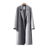 Длинное цветное зимнее шерстяное пальто, изысканный стиль, в корейском стиле, средней длины, подходит для подростков, увеличенная толщина