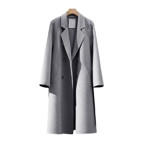 Длинное цветное зимнее шерстяное пальто, изысканный стиль, в корейском стиле, средней длины, подходит для подростков, увеличенная толщина