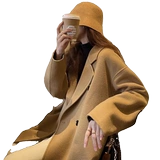 Двусторонное кашемировое демисезонное длинное шерстяное шерстяное пальто, изысканный стиль, подходит для подростков