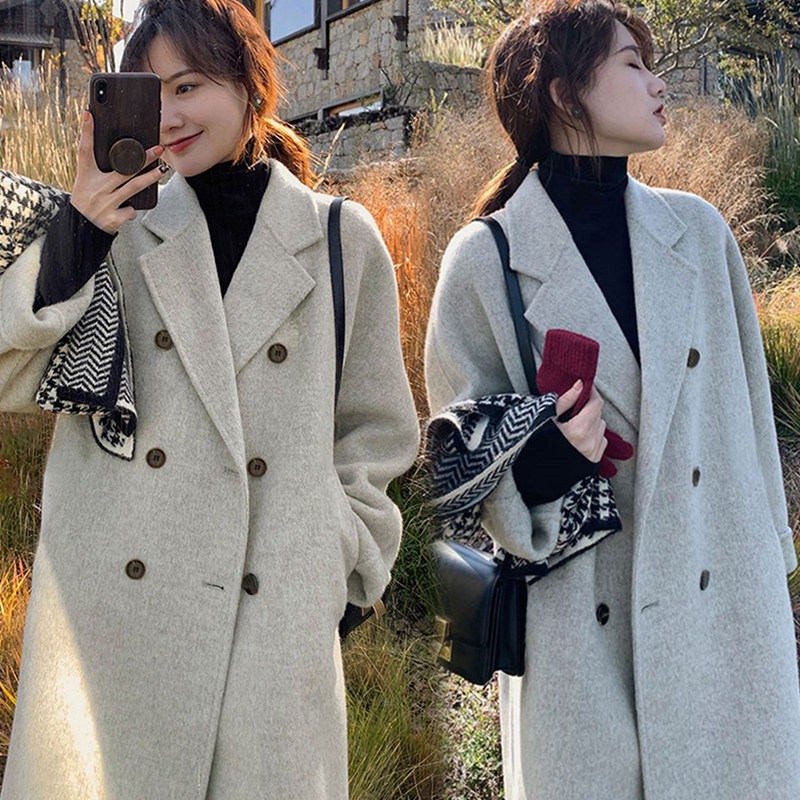 Oat color fur coats women in the middle of the Korean teas, the Korean teas, the new small sub-thickened in autumn 2021