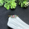 Natural tourmaline ring s925 sterling silver inlaid women's fashion simple and versatile temperament birthday gift for girlfriend