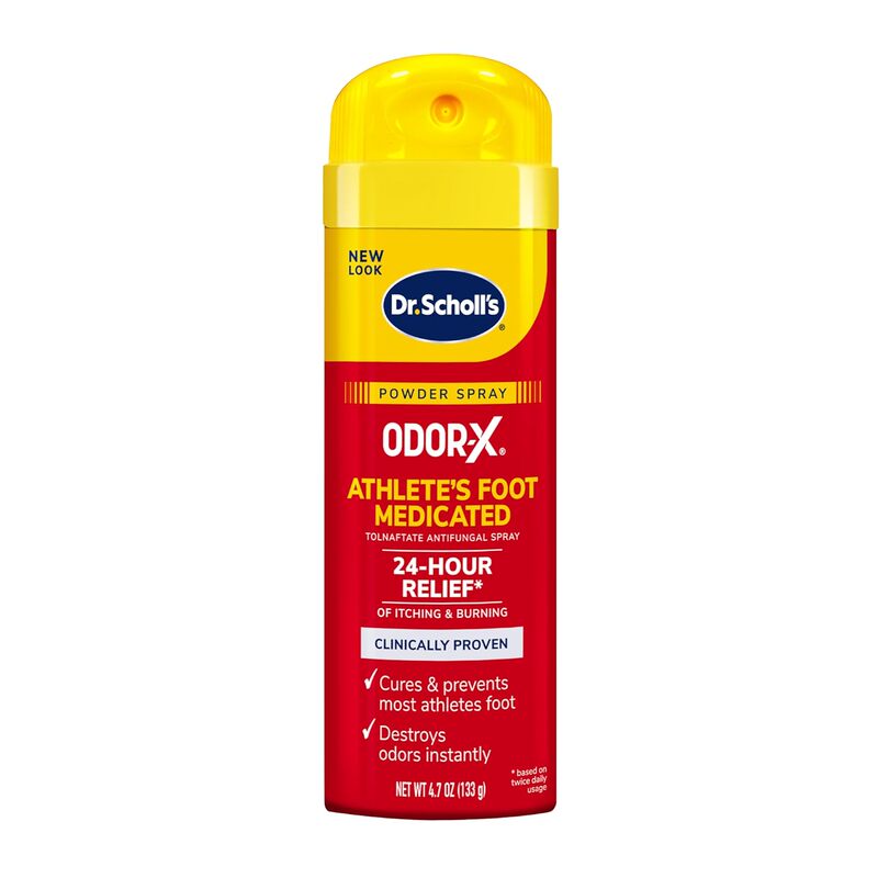 Domestic In-Stock Items Dr Scholl's Anti-Odor Powder Spray Instantly Eliminates Odors and Keeps Shoes and Socks Fresh All Day Long.