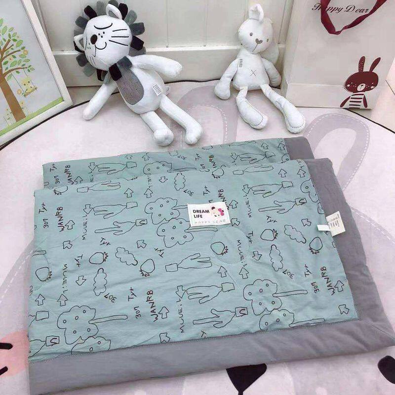 New Happy Di children's summer quilt washable cotton quilt cotton hit color stitching kindergarten pure cotton spring and autumn quilt