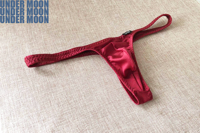 Real Shot of New Product Um Sexy Pouch Men's Low-Waist U-Convex Thong T-Pants Elastic Tight Nylon Men's Underwear