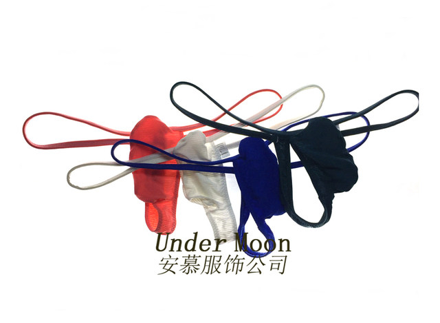 Upside-Down Classic Men's Sexy Low-Rise Thong, Comfortable Ultra-Thin Striped Ice Silk Men's Underwear Thong T-Pants