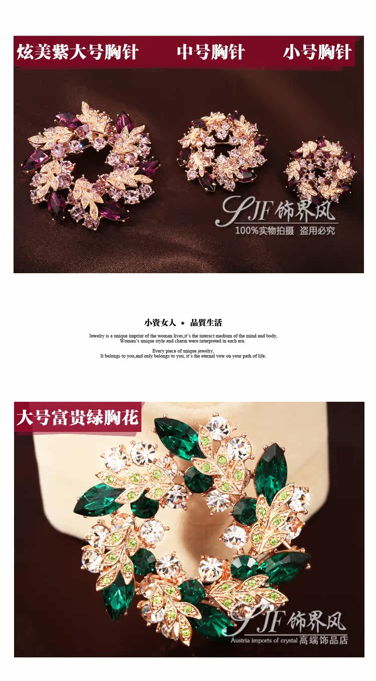 Broche femme en cristal autrichien - Ref 1176176 Image 24