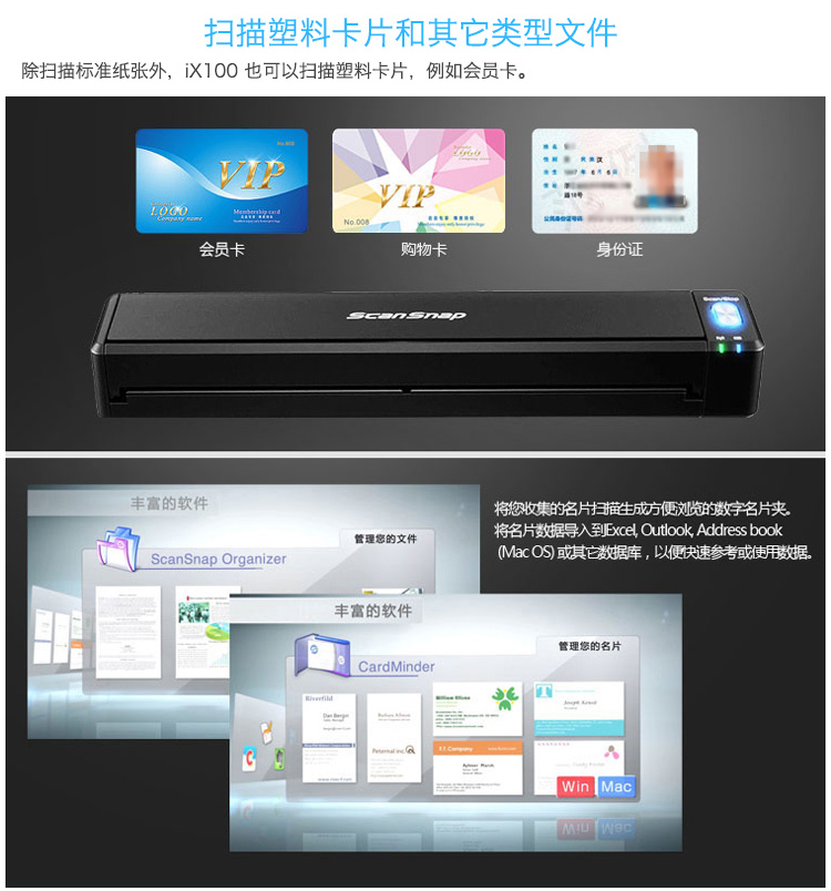 SF Express Fujitsu ScanSnap ix100 màu quét tài liệu tốc độ cao Kết nối WIFI