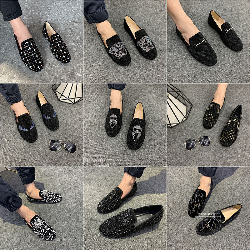 The new leather and water - drill bean shoes in 2023 - year - old female spiritual boy Lefu shoes