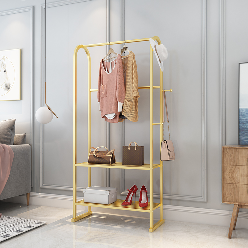 Clothes hanger floor bedroom hanging clothes hanger Easy hanging bag rack hanging clothes rack clothes hanger cabinet minimalist modern clothes hat rack-Taobao