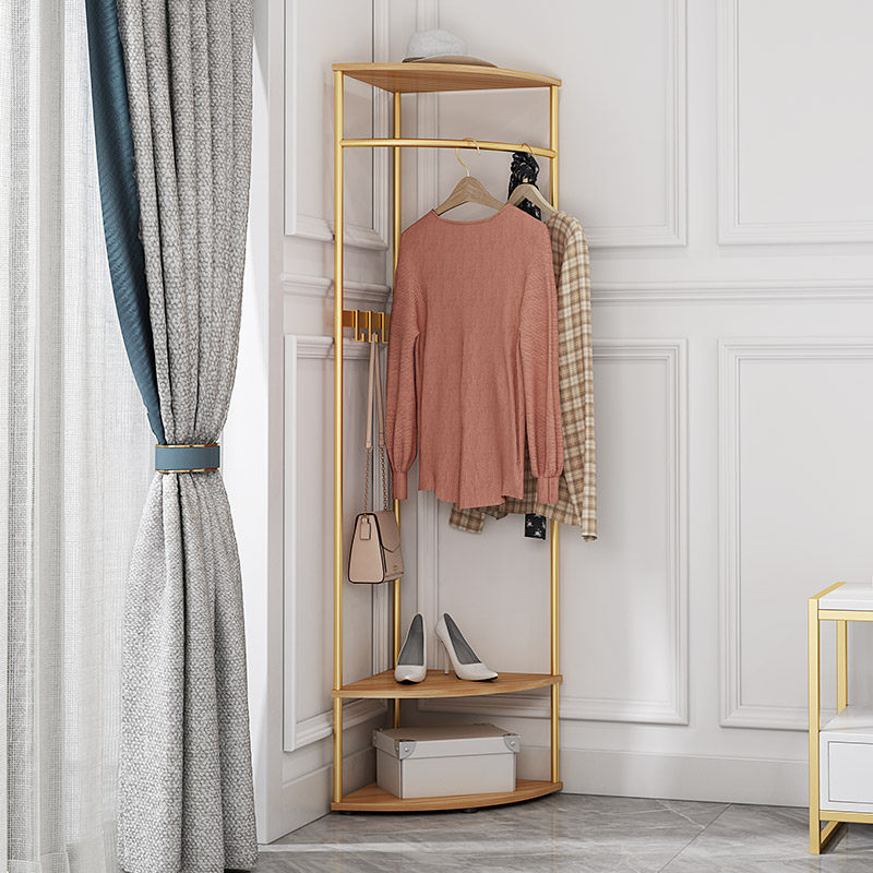 Corner Hanger Nordic Ground Floor Bedroom Wall Corner Cloister Hood Home Corner Hanger Minima Modern Clothes Shelf