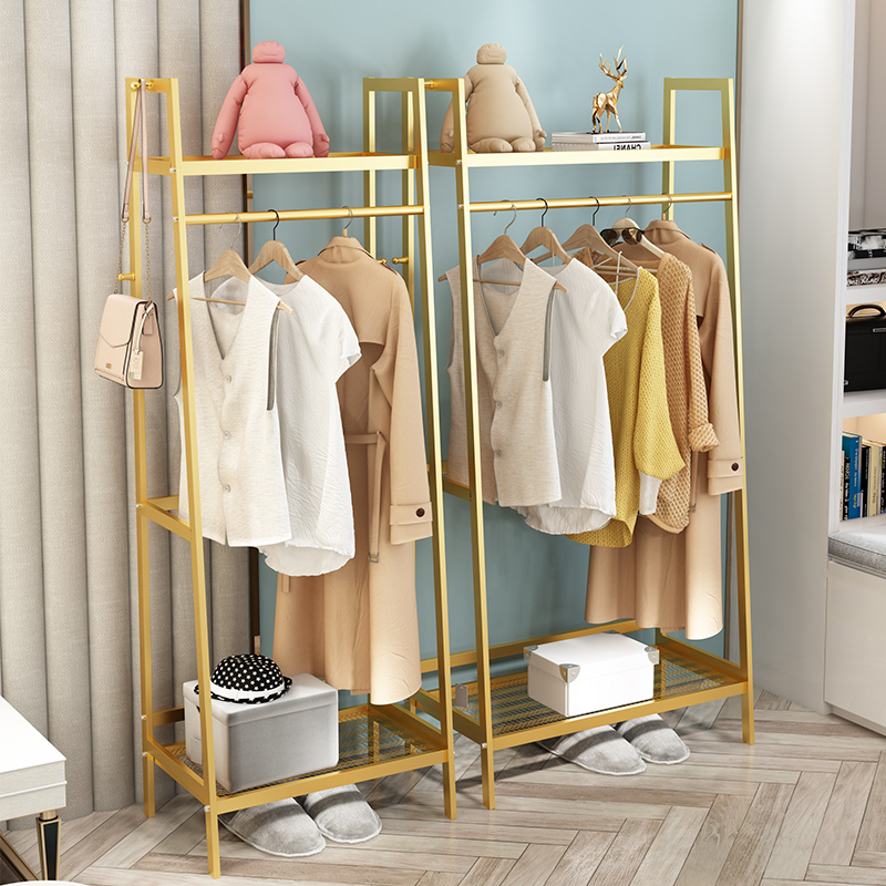 Home hanger frame floor bedroom easy to wall frame to shelve the skeleton modern hanging clothes cap rack