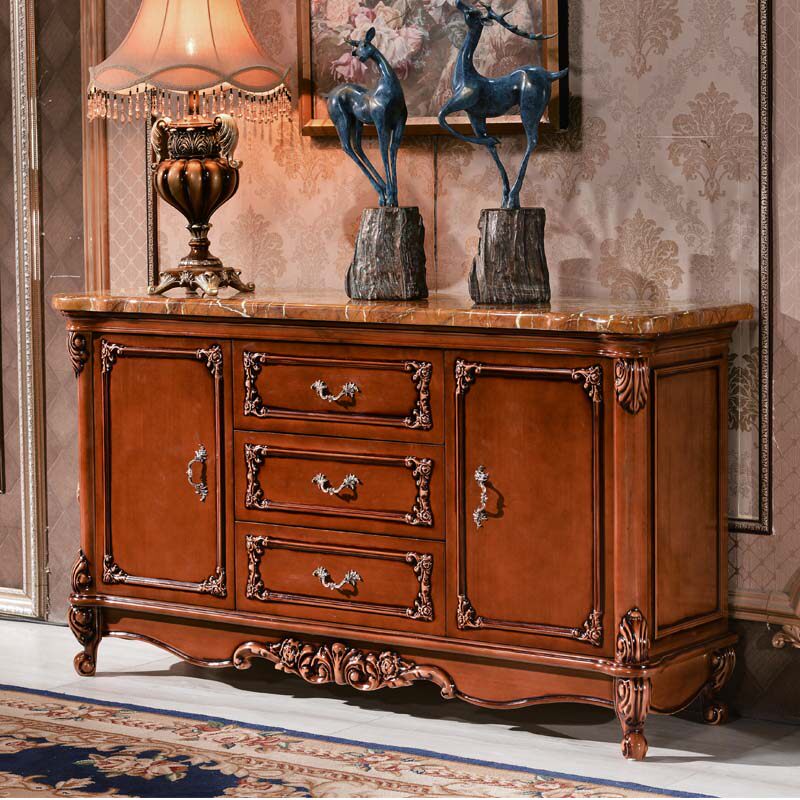 European marble cabinet solid wooden carved tea cabinet double door container 1 2 1 4 m partition cabinet 1 8 m