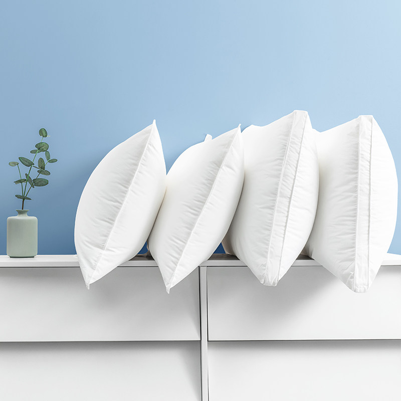 Hotel household brushed cotton feather velvet pillow single student dormitory male pillow a pair of cervical vertebrae to help sleep