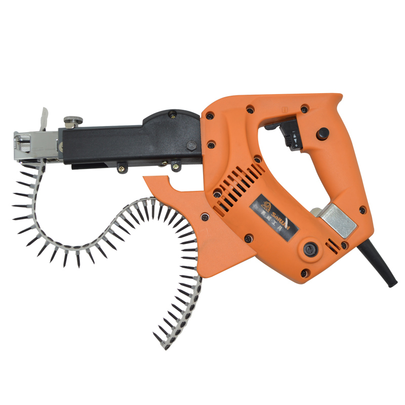 Chain belt screw gun screw electric drill woodworking decoration tool fast automatic connection send nail electric screw grab