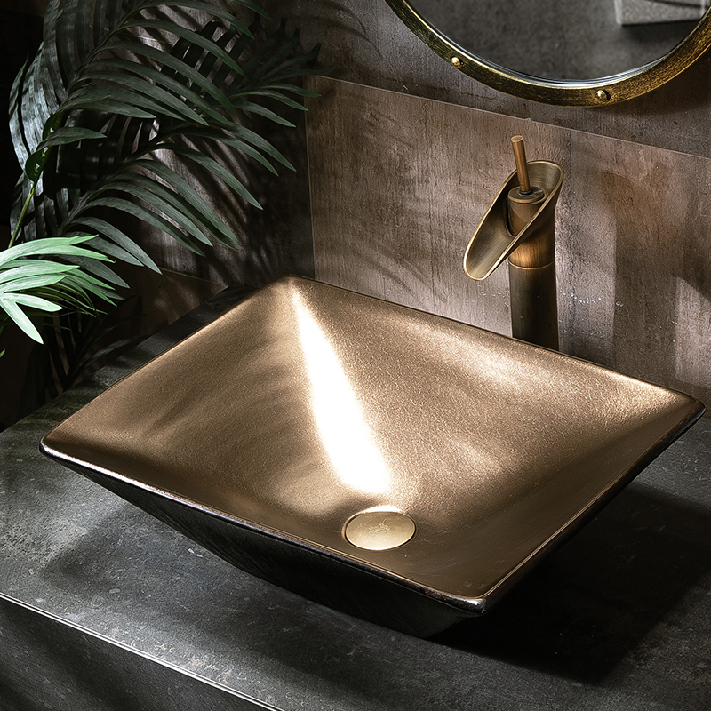 Stage basin to single northern basin bathroom ceramic simple household basin sink balcony sink basin