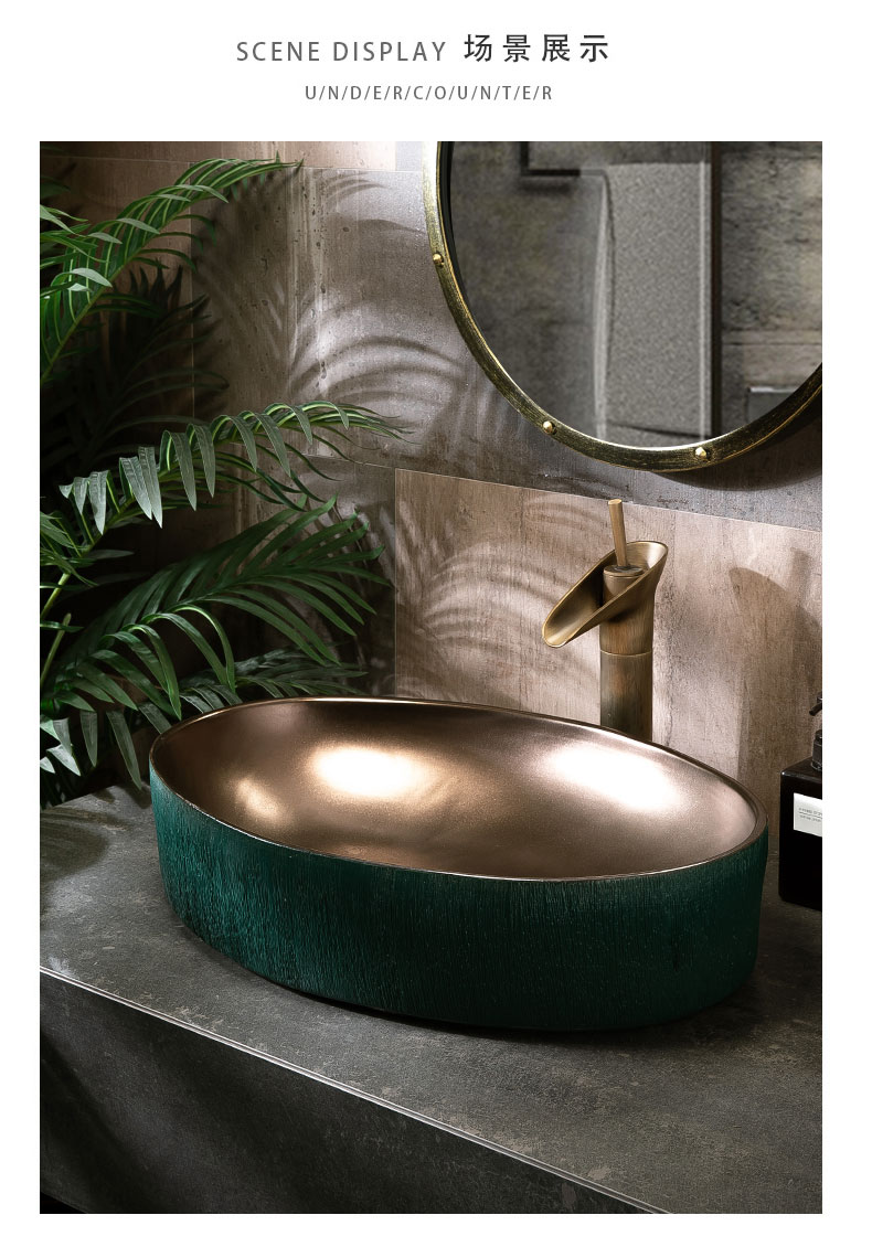 The stage basin sink single birdbath restoring ancient ways of household toilet easy balcony lavatory basin ceramic face basin