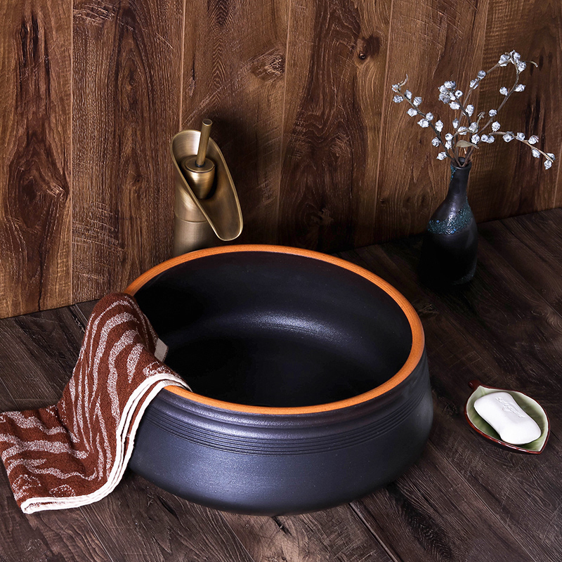 The stage basin jingdezhen ceramic lavabo circular basin of Chinese style art contracted household hotel toilet lavatory