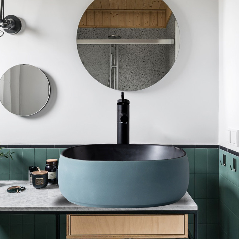 Podium Nordic wind minimalist washbasin Single sink Sink Make-up Room Balcony Home Washbasin Art Hotel Famous