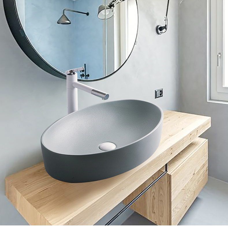 The stage basin to single Nordic ceramic face basin household birdbath simple toilet lavabo balcony lavatory basin