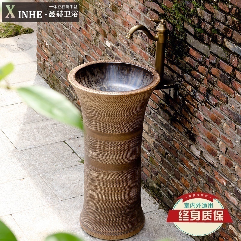 The sink pillar basin ceramic one pillar type toilet lavatory balcony sink basin that wash a face wash basin