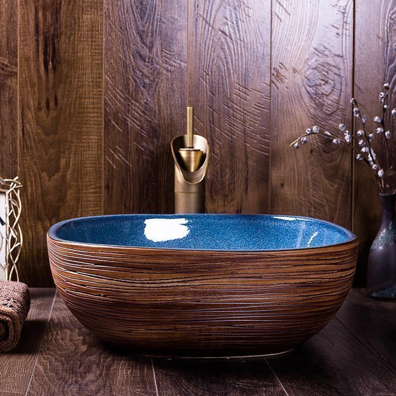 On ceramic Chinese style restoring ancient ways that defend bath lavatory square archaize home outfit character art hotel toilet basin
