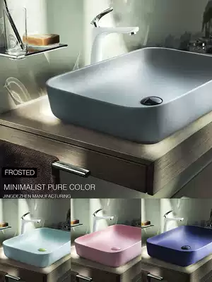 Table basin Nordic style rectangular washbasin Ceramic powder room washbasin Artist's balcony washbasin single sink