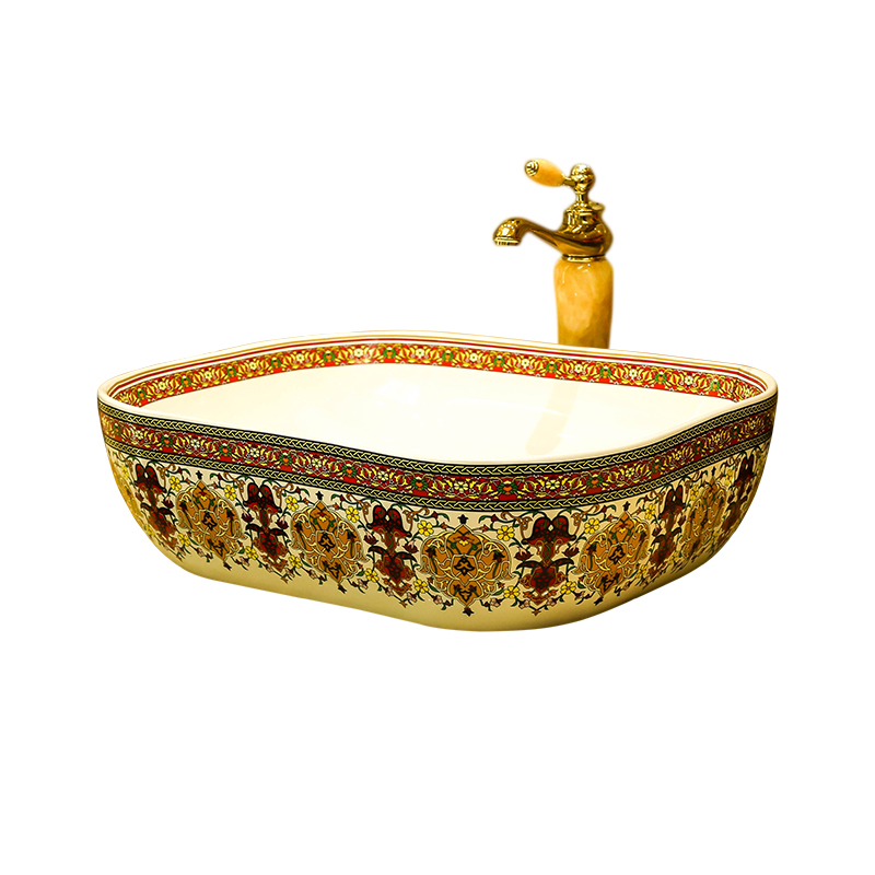 Square ceramic creative household the pool that wash a face European toilet stage basin bathroom sanitary ware art basin basin that wash a face