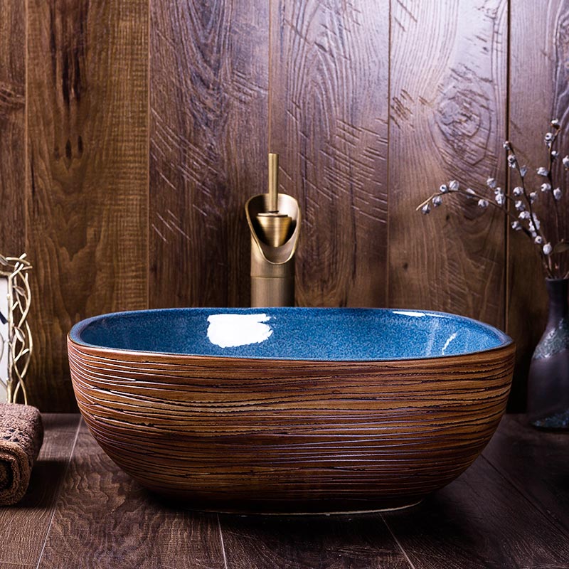 On ceramic Chinese style restoring ancient ways that defend bath lavatory square archaize home outfit character art hotel toilet basin
