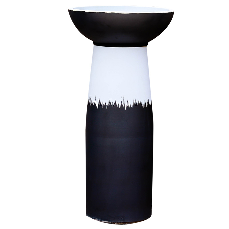 Lavabo ceramic basin pillar toilet is suing balcony floor integrated art pool face basin of vertical column