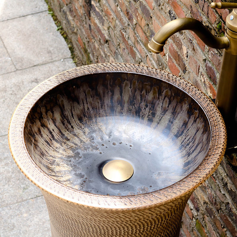 The sink pillar basin ceramic one pillar type toilet lavatory balcony sink basin that wash a face wash basin