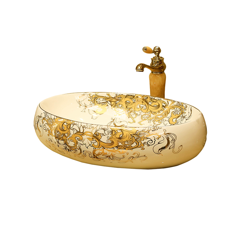 Wash a face to the stage basin sink oval ceramic household toilet creative art that defend bath artical basin