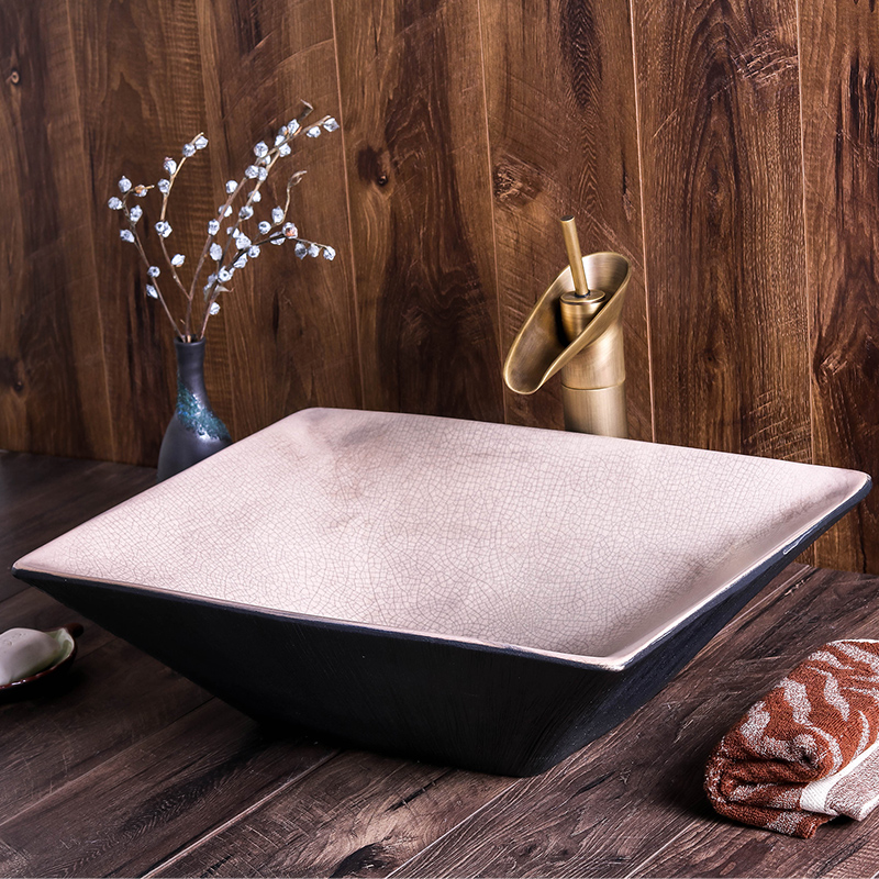The stage basin of jingdezhen ceramic lavabo rectangle Chinese style restoring ancient ways of creative art hotel toilet lavatory
