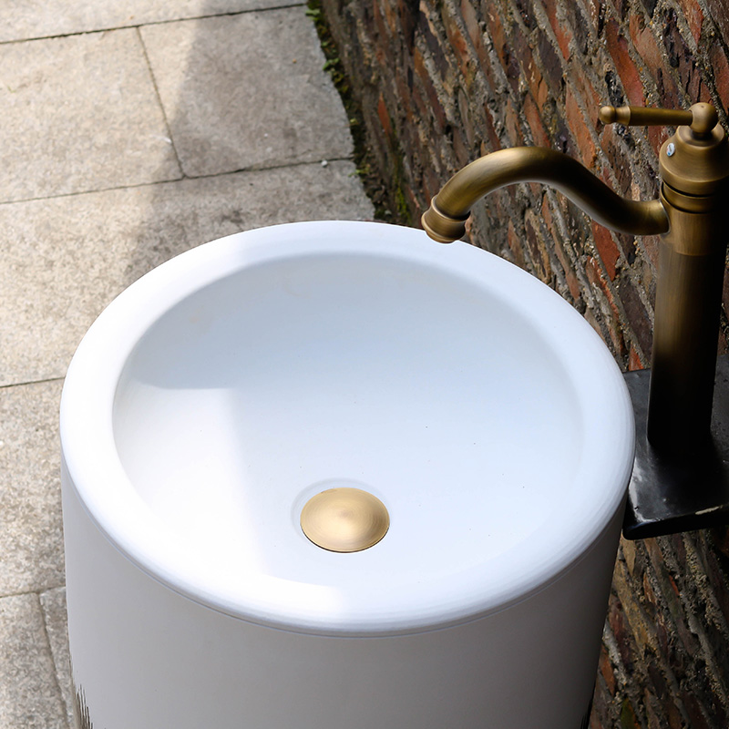 The sink pillar basin ceramic one pillar type toilet lavatory balcony sink basin that wash a face wash basin