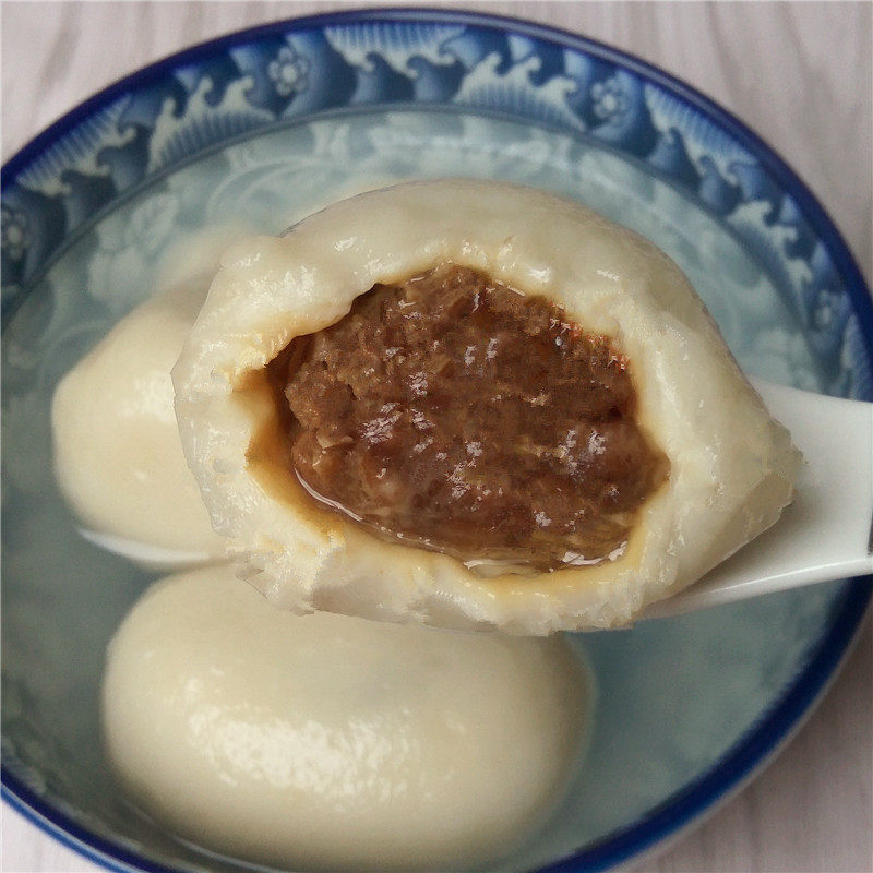 Pork filling soup round 10 only water mill glutinous rice flour broth with handmade yuanxiao soft glutinous tasty water to cook