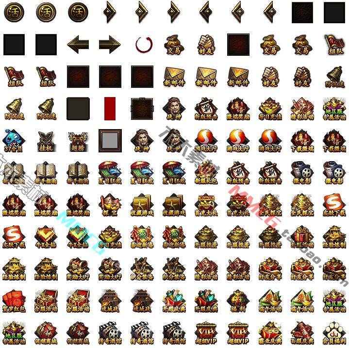 图片[11]-传奇霸业传奇类UI界面图标按钮iocn背景资源美术设计-美好生活&吃喝玩乐购