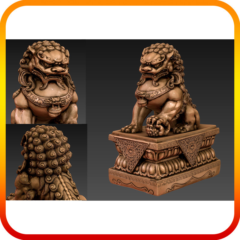 中国古玩　上海唐獅子置物 中国古玩 上海唐獅子置物