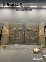 Hard bag soft bag bedside TV sofa leather decoration new Chinese style retro curved luminous custom background wall Sister Jiang