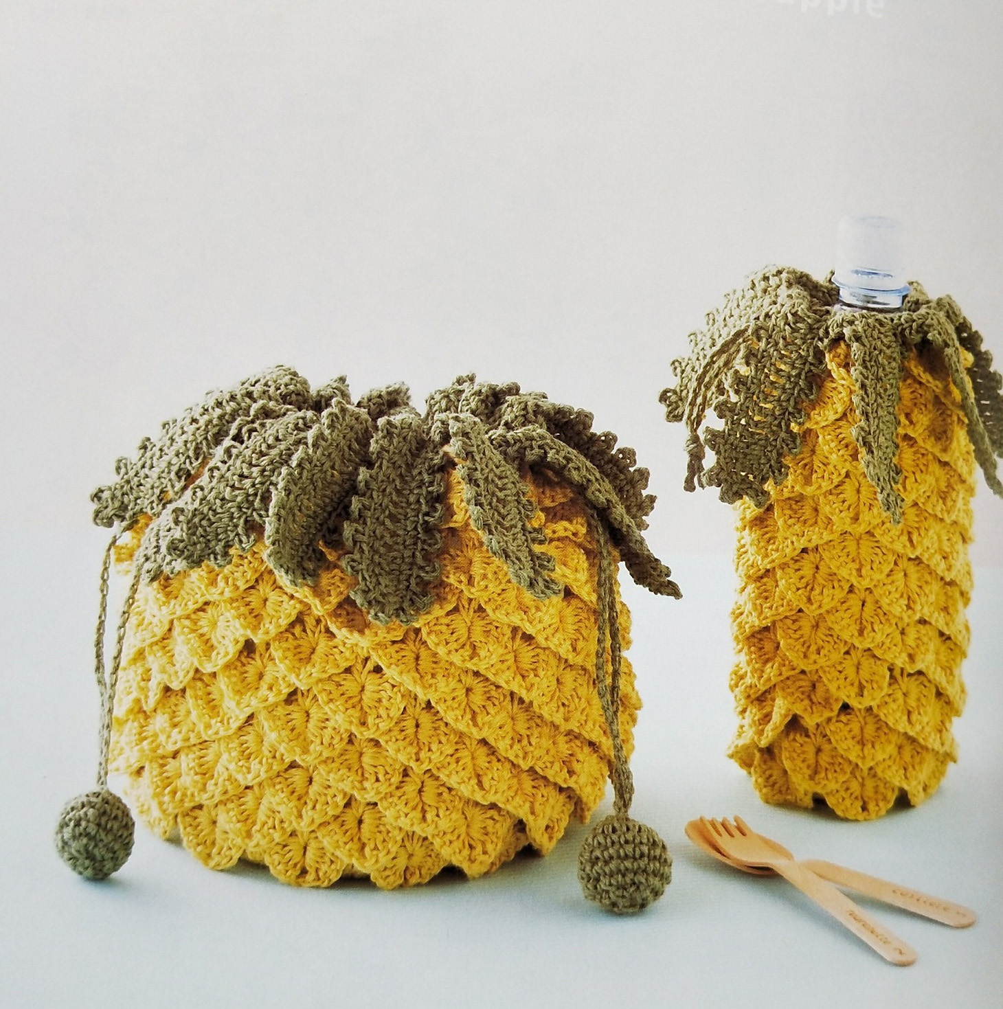 New Pineapple Lunch Box Set Crochet Crochet Graphical Drawings Wool Knitting Manual DIY Picture Graphical Tutorial