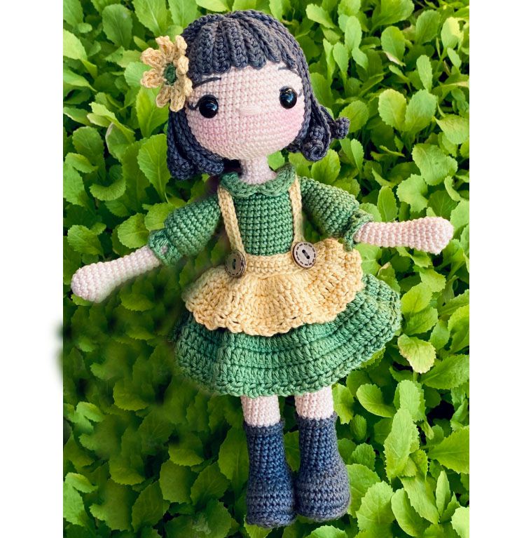 Little lady puppet crochet graphic doll crochet wool knitting handmade diy tutorial text version solution new style