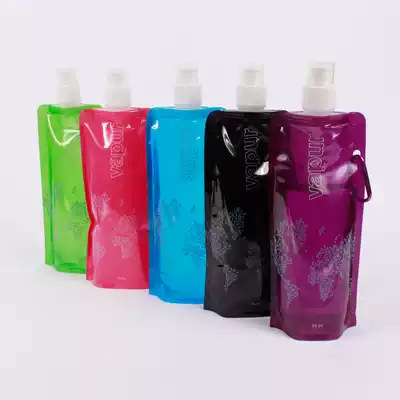 Outdoor folding drinking water bag equipment travel cycling sports hiking portable mountaineering water bottle kettle travel supplies