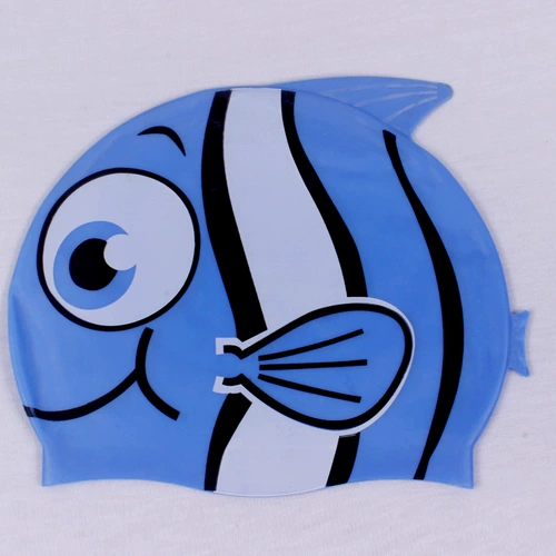 Водонепроницаемая комфортная мультяшная плавательная шапочка для плавания для мальчиков и девочек