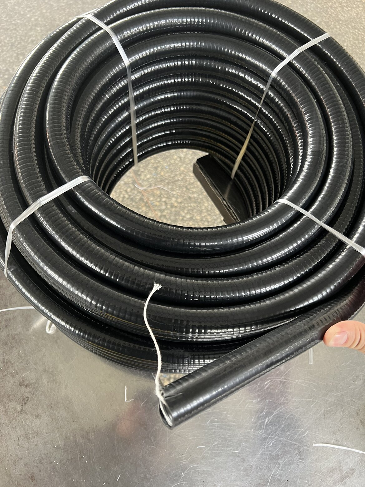 JSB flat-coated plastic metal hose 304 stainless steel braided explosion-proof pipe coated plastic metal hose-Taobao