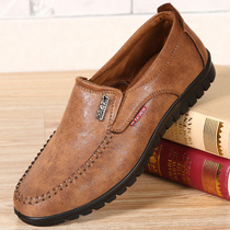 Old Beijing cloth shoes mens casual shoes middle-aged and elderly soft bottom breathable deodorant authentic father a pedal spring and autumn mens shoes