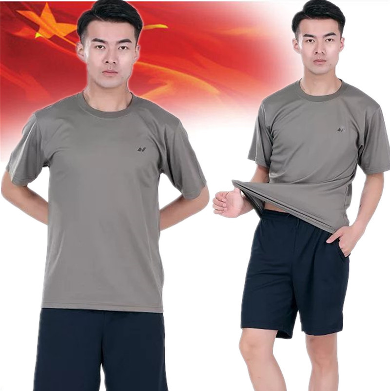 Physical Fitness Training Suit Summer Men And Women Military Fans Short Sleeve Shorts Combat Training Uniform Speed Dry Sports Round Collar T-shirt