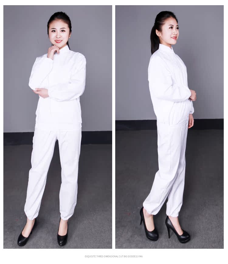 Xưởng sản xuất thực phẩm tay dài phù hợp với dịch vụ thực phẩm trắng nam nữ làm sạch quần áo chế biến quần áo dịch vụ y tế shop đồ nam
