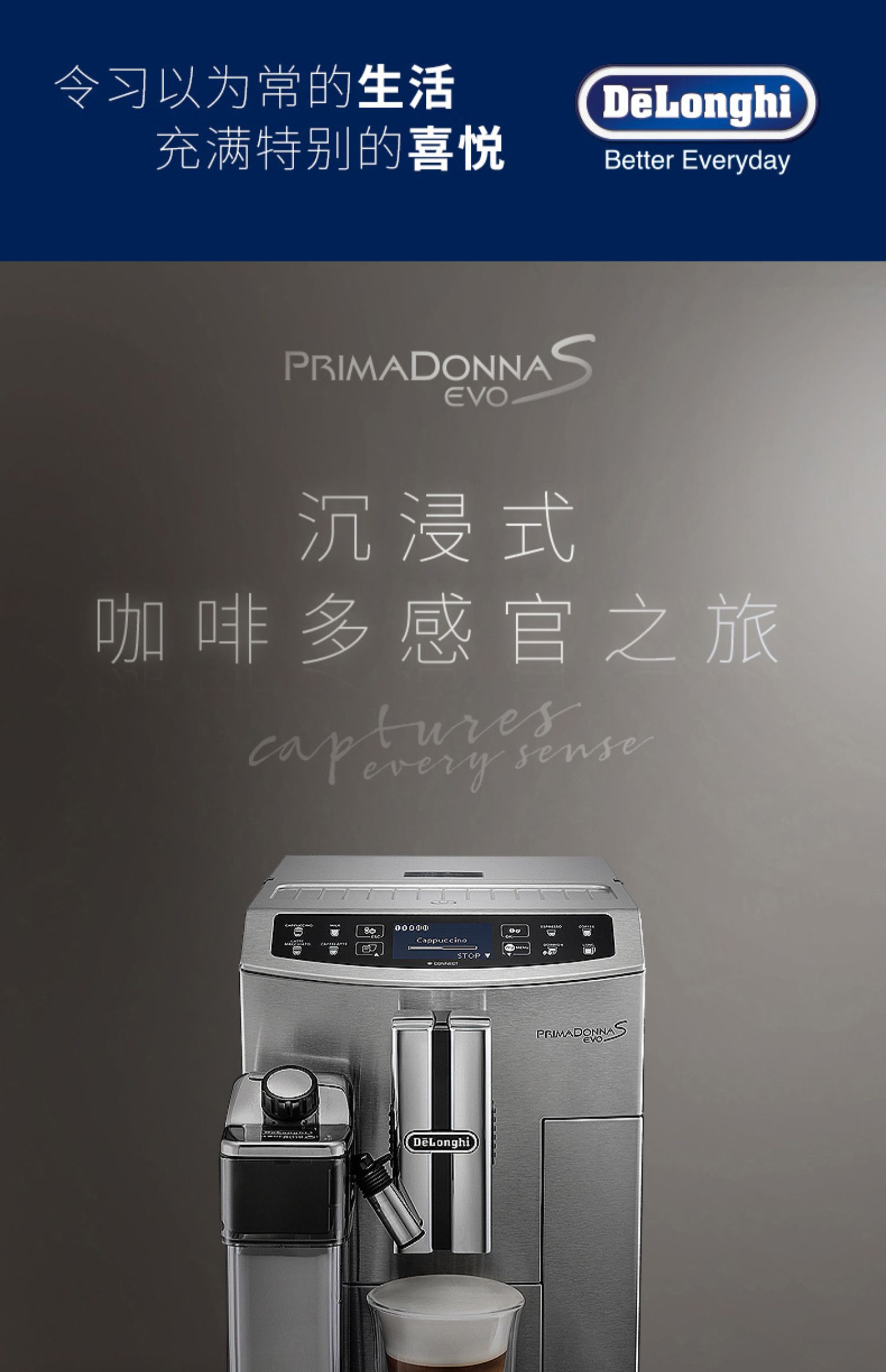 máy pha cà phê faema Delonghi / DeLong ECAM510.55.M máy pha cà phê nhập khẩu hoàn toàn tự động APP kết nối thông minh - Máy pha cà phê máy pha cà phê viên nén