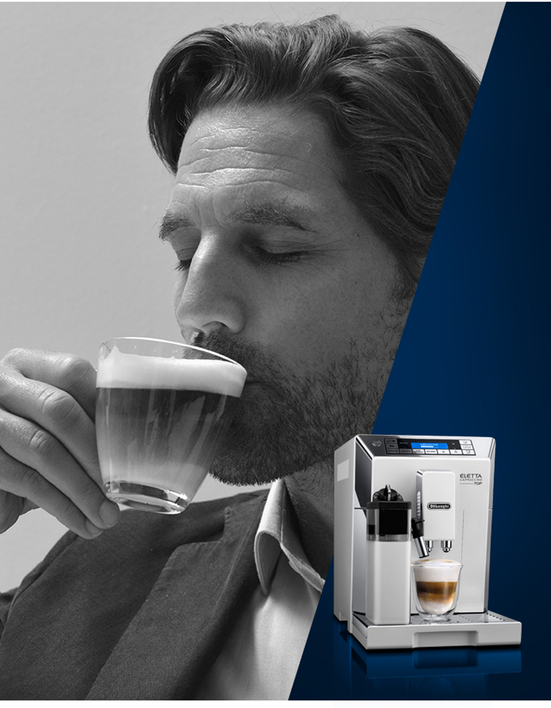 máy pha cafe breville Delonghi DeLong ECAM45.760.W máy pha cà phê tự động gia đình nhập khẩu theo kiểu xay và bảo dưỡng kiểu Ý - Máy pha cà phê máy pha cà phê keurig