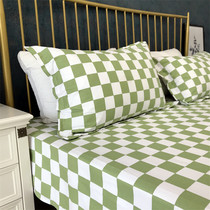 Thick real skin quality 100% pure cotton old coarse cloth linen single piece Chessboard Grid Full Cotton Canvas Three Sets Large kang Single